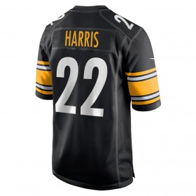 Camiseta Hombre Pittsburgh Steelers Najee Harris 22 Nike Negro 2021 NFL Draft